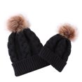 thumbnail image 2 of ZECATL Bonnet d'Hiver pour Femmes Bonnet Chaud en Tricot avec Pompon en Fourrure, 2 of 6