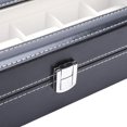 thumbnail image 4 of GoDecor Boîte à Montres 6 Compartiments Étui en Cuir Organisateur de Rangement pour Collection de Bijoux, 4 of 4