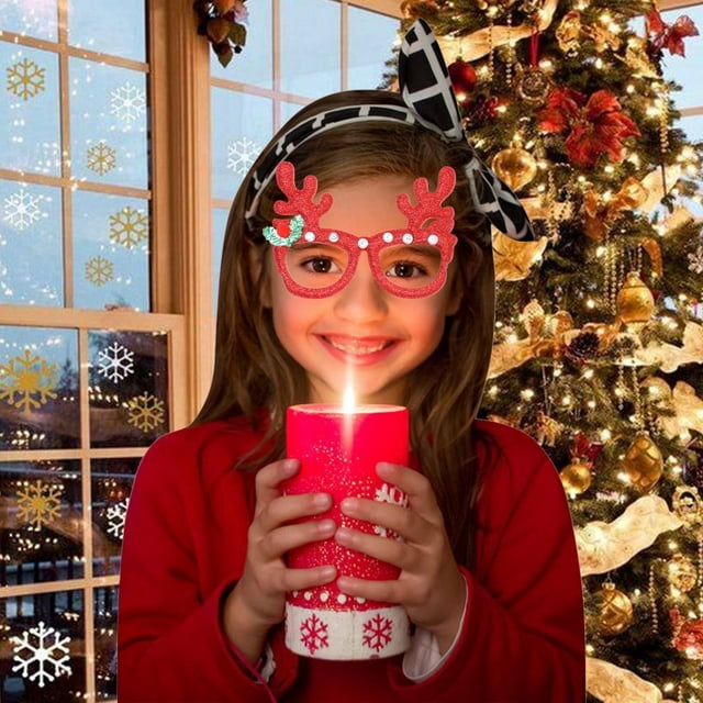 Agiferg Christmas Glasses Frame Cartoon Stereo Glasses Adult And Children Decoration