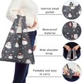 thumbnail image 5 of 5 Pack Foldable Shopping Bag,Dark Christmas Snowman Pattern Reusable Grocery Bags with Pockets,Large Reusable Tote Bags with Handles Waterproof & Lightweight, 5 of 6