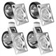 thumbnail image 2 of Paquete de 4 ruedas giratorias de goma de 3", ruedas giratorias de placa superior de 360 grados, capacidad de 110 lb por rueda | 2 con frenos, 2 sin Ormromra XM143, 2 of 6