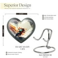thumbnail image 2 of Bike Heart Shaped Urn For Human Ashes, Cremation Urns For Human Adult Ashes Men & Women - Urns For Human Ashes Adult Female, Funeral Urns For Women, Burial Urns For Adult Human Ashes, 8 Inch, 2 of 5