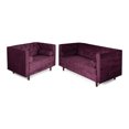 thumbnail image 2 of Sala de Velvet Makora Modelo Banks 3-2 Morado, 2 of 10