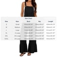 thumbnail image 3 of Womens 100% Cotton Wide Leg Overall Jumpsuit Black Bohemian Ruffled Casual Romper with Pockets Plus Size S-XXXL,Size 3XL, 3 of 8