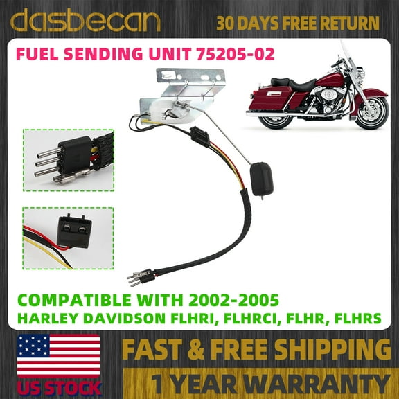 Dasbecan Fuel Tank Sending Unit For Harley Davidson 2002-2005 FLHT, FLTRI, FLHTC, FLHTCUI 75205-02
