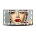 thumbnail image 1 of Espejo de tocador para visera de coche, espejo de maquillaje para coche con luces LED, 3 modos de luz, regulable, recargable, espejo retrovisor para coche y camión, espejo cosmético, 1 of 11