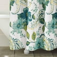 thumbnail image 4 of Lush Decor Floral Paisley Polyester Shower Curtain, 72x72, Blue, Single, 4 of 4