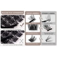 thumbnail image 2 of Zhuge 1 caja de extensiones de pestañas postizas, extensiones de pestañas DIY,reutilizables, para pestañas postizas en forma de C, incluye pinzas y pegamento (DIY-SET-045 negro), 2 of 3