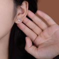 thumbnail image 2 of Solid 925 Sterling Silver Bow Stud Earrings for Women Teens Small Ribbon Stud Earrings Bowknot, 2 of 11