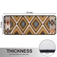 thumbnail image 5 of Kitchen Rugs Sets Of 2,Brown Geometric Triangle Diamond Pattern Anti Fatigue Kitchen Mat Rugs Non Slip Washable,Decorative Kitchen Floor Mats for Kitchen,Sink,Laundry,17"x47"+17"x47", 5 of 5