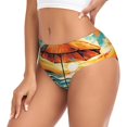thumbnail image 2 of Balery Beach Umbrella Sunset Ropa Interior de Algodón para Mujer con Dibujo – Braguitas Cómodas y Elásticas, Estilo Clásico-3X-Large, 2 of 6