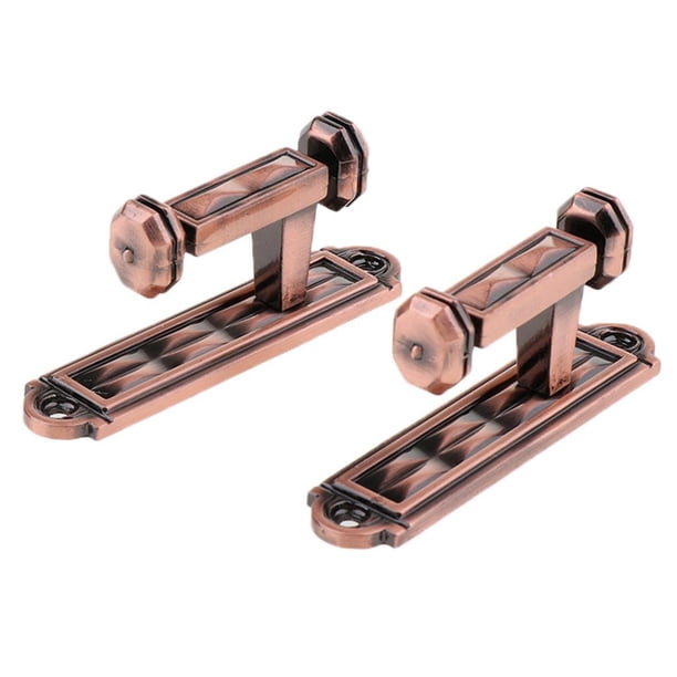 1 par de retenciones clásicas para cortinas de ventana, colgador de ropa con gancho de pared para cortinas Red Copper_A