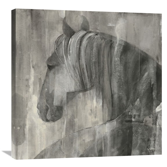 Global Gallery Albena Hristova 'Glance Greige Crop' Canvas Wall Art