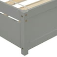 thumbnail image 6 of Twin Platform Bed with Trundle, Minimalistic Stylish Wood Bed Frame, Easy to Install,Gray, 6 of 7