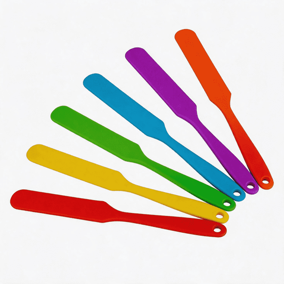 Xlhshop 6-Pack Mini Silicone Spatulas, Long Handle Heat Resistant Scrapers for Baking and Resin Crafts