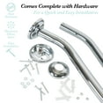 thumbnail image 6 of Bath Bliss 44" - 72" Adjustable Curved Shower Curtain Rod, Chrome, 6 of 8