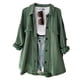 thumbnail image 3 of Chaqueta de mujer holgada de manga larga con botones y cuello vuelto con bolsillos laterales para mujer, 3 of 6