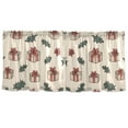 thumbnail image 7 of Yayeee Kitchen Curtains Tier Set of 2 Light Filtering 57"x24" Over Sink Window Panels, Beige Christmas Gift Pattern, 7 of 7