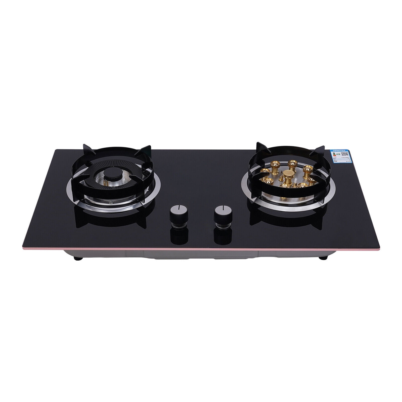 Modern Black 2 Grade Gas Stove Press-rotation Ignition Can Be Used in Home Kitchens, Homestays, And Other Places