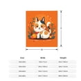 thumbnail image 5 of Cozy Flannel Blanket with Cheerful Cartoon Cat Design Perfect for Sofa Travel Bed and Chair - Soft Warm and Durable, 5 of 7