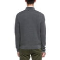 thumbnail image 2 of Bruno Magli mens  Textured 1/4-Zip Merino Wool Mock Neck Sweater, XL, Gray, 2 of 3