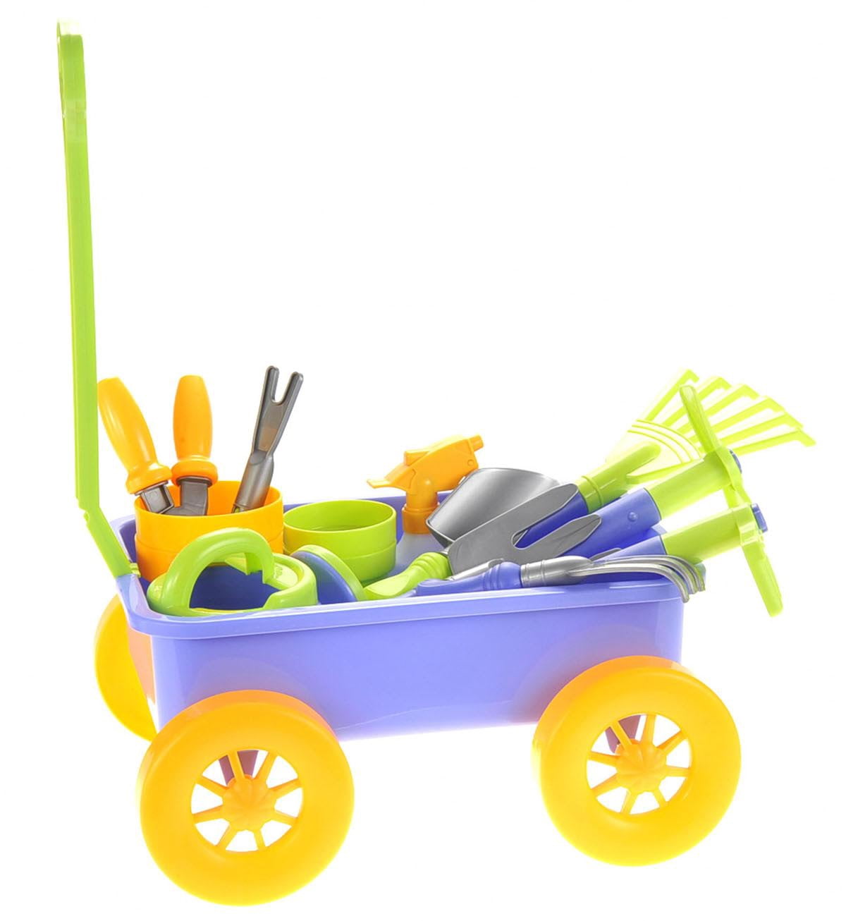 PlayWorld Toolbench Time! Garden Wagon & Tools Toy Set