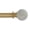 Royal Gold, variant on 1" Single Curtain Rod Set, Adjustable 28–48 Inches, Spanish White Marble Ball Finials, Gunmetal