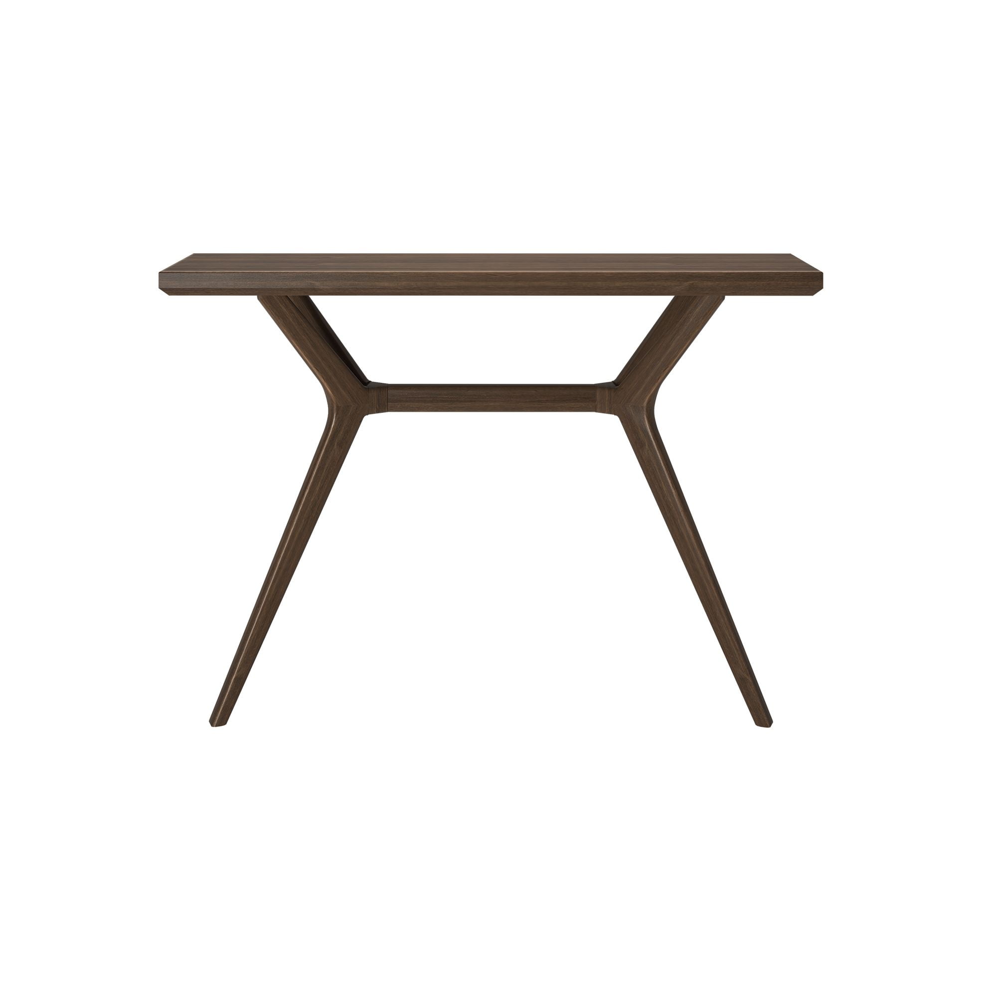 Plank+Beam Verso Console Table, 46 Inch Solid Wood Modern Sofa Table, Narrow Entryway Table for Hallway, Behind the Couch, Living Room, Foyer, Walnut