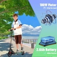 thumbnail image 3 of SANOPY Electric Scooter for Kids 8+,180W Upgraded Motor,4 Adjustable Heights & 3 Speed,Lightweight, LED Display,Foldable Electric Scooter with Deck Lights for Kids & Teen, 3 of 7