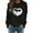 Black, variant on Bibifish Womens Crewneck Sweatshirts Valentines Day Casual Love Cat Printed Long Sleeve Sweatshirts Autumn Winter Casual Pullover