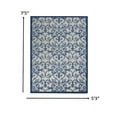 thumbnail image 2 of 5â€™ x 8â€™ Gray and Blue Indoor Outdoor Area Rug, 2 of 7