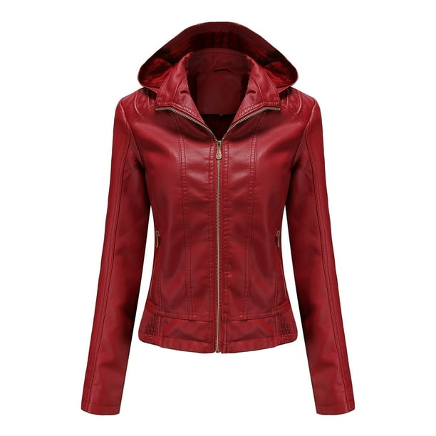 Pntutb - Chaqueta cálida de manga larga para mujer, parkas de invierno delgadas, abrigos sin capucha de piel sintética Pntutb Pntutb-2845