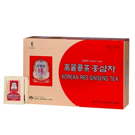 Instant Korean Panax Ginseng - Korea Ginseng Corp - Korean Red Ginseng Tea - 100 Pack(s)