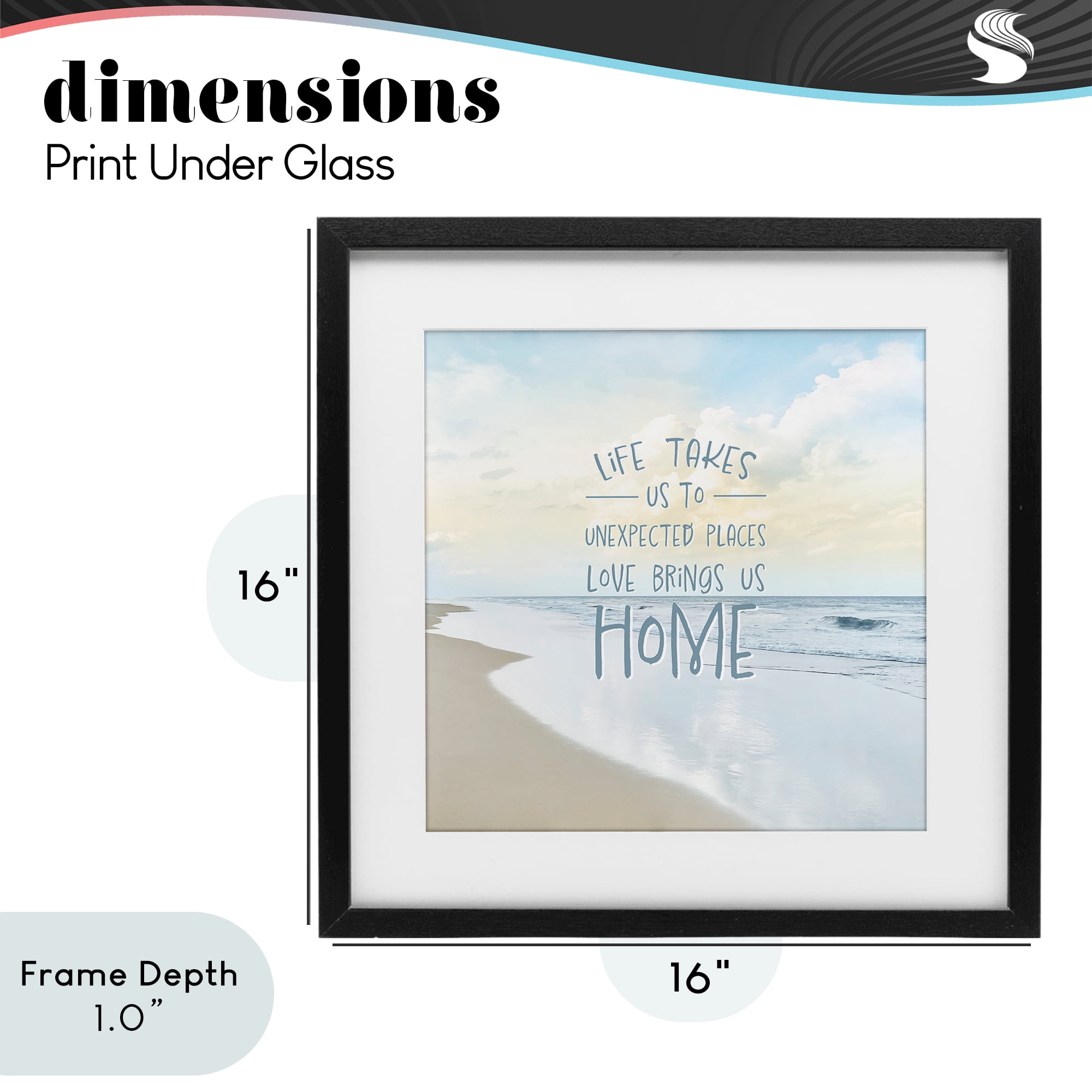 Stupell Industries Love Brings Us Home Inspiration Black Framed Print Under Glass, design by Natalie Carpentieri