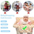 thumbnail image 4 of Pink Shopping Cart Cover for Baby 2-in-1 High Chair Cover with Safety Harness Multifunctional Sunflower Pattern Cart Covers for Babies Soft Padded Grocery Cart Cover for Baby Boy Girl, 4 of 6