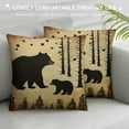 thumbnail image 3 of COMIO Bear Throw Pillow Covers Soft Wild Animal Cushion Covers for for Couch Sofa Rustic Cabin Country Nature Wildlife Bear Tree Yellow Brown Decorative Pillowcases Outdoor Pillows Covers, 3 of 5