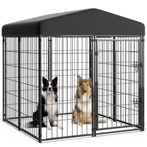 Vipuse 4'x4' Large Outdoor Dog Kennel with Waterproof Roof