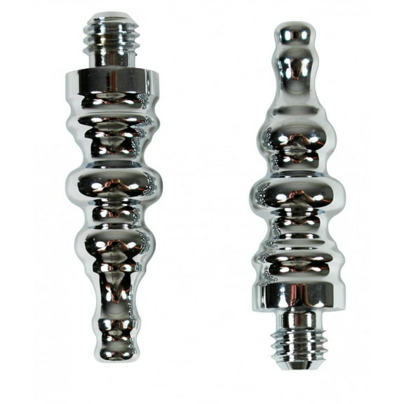 Renovators Supply Bright Chrome Plated Large Cabinet Door Hinge Finial Pair 1.5 in Kitchen Cabinet Hinge Finial w/Steeple Tip