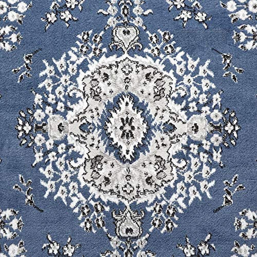 Home Dynamix Premium Sakarya Traditional Medallion Area Rug, Blue/Ivory, 5'2"x7'4"