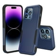 thumbnail image 1 of Xhy iPhone 14 Pro Case 2 in 1 Double Layer Rugged Drop Resistant, Military Grade Full Body Protection TPU Durable Detachable for iPhone 14 Pro 6.1 inch 2022 Phone - Dark Blue+Black, 1 of 6