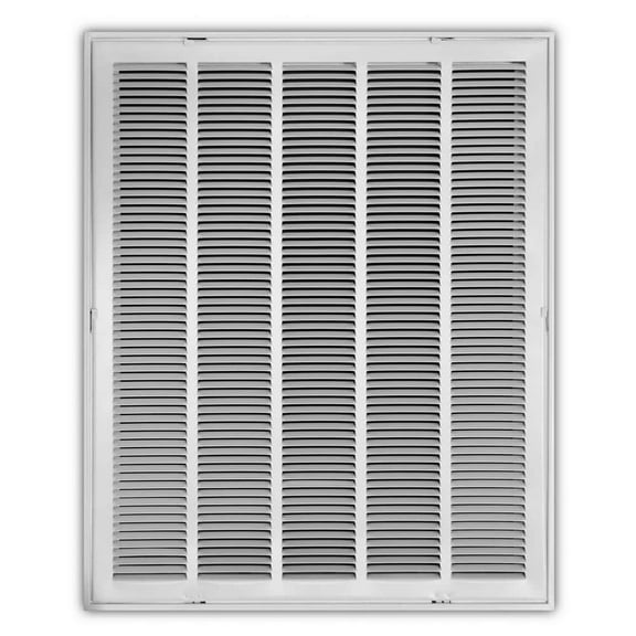 24 in. x 30 in. Steel Return Air Filter Grille in White