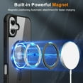 thumbnail image 6 of Allytechgroup iPhone 16 Plus Magnetic Case with Rotating Stand, Multi Angle Viewing Stand Anti-Scratch Compatible with Magsafe & Car Mount Phone Case for Apple iPhone 16 Plus, Black, 6 of 7