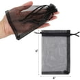 thumbnail image 2 of ABCISI  Organza Bags, 200Pcs 4"x6" Drawstring Jewelry Pouches for Wedding- Black Mesh Gift Pouches for Jewelry, Candy, Makeup (mix color), 2 of 11