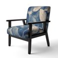 thumbnail image 3 of Designart "Vintage Botanical Autumn Leaves Faded Blue I" Upholstered Abstract Botanicals Accent Chair and Modern & Contemporary Arm Chair - Multiple Color & Pattern, 3 of 7