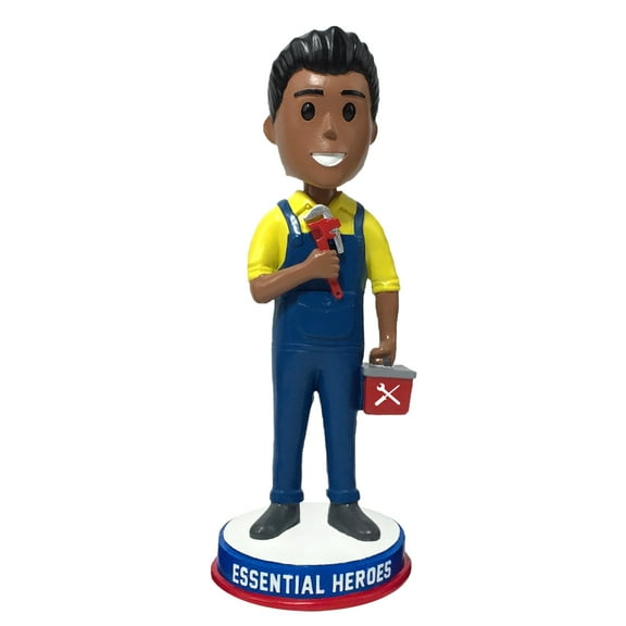 Plumbers Essential Heroes Bobblehead Male Dark Skin Tone