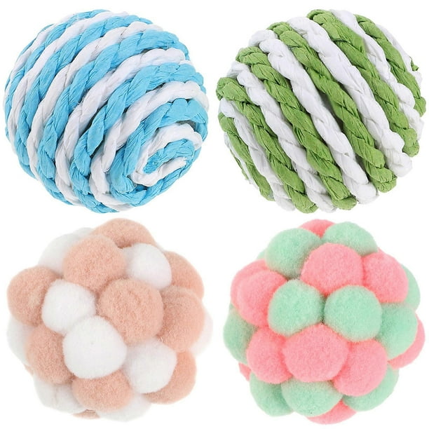 1 Set of Cat Toy Balls Interactive Cat Balls Pet Toys for Cats Kitten Dog Training Playing