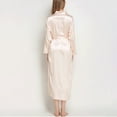 thumbnail image 3 of Womens Robes Satin Silk Sleep Long Bathrobe Nightgowns With Belt Nightwear Ladies Sleepwear Robe With Belt, 3 of 4