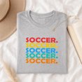 thumbnail image 3 of Jollimate Womens Retro Soccer Graphic T-Shirt Vintage Stacked Typography Game Day Soccer Mom Gift, 3 of 6