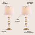 thumbnail image 6 of JONATHAN Y Avery 27.5" Crystal LED Table Lamp, Clear/Brass Gold (Set of 2), JYL2049A-SET2, 6 of 7