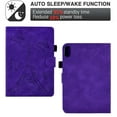 thumbnail image 5 of SaniMore Wallet Case for iPad Mini 6th Generation 8.3" 2021, Auto Sleep/Wake, PU Leather Magnetic Cover Built-in Pencil Holder 2 Card Slots & Folding Kickstand Full Body Protective Shell, Purple, 5 of 7